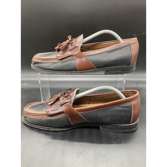 Johnston & Murphy Aragon II Black Brown Kiltie Tassel 2 Tone Loafers Men 10M main image 6